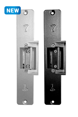 MUL-T-LOCK - Adjustable Electric Strike Fail Secure; Faceplate 7-15/16 x 1-7/16; Silver 8-16V AC/DC Retrofit