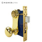 Marks USA - Series 21AC - Ornamental Iron Mortise Lockset - Double Cylinder - Backset: 2-1/2" - Entrance - Optional Handing