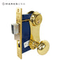 Marks USA - Series 21AC - Ornamental Iron Mortise Lockset - Double Cylinder - Backset: 2-1/2" - Entrance - Optional Handing